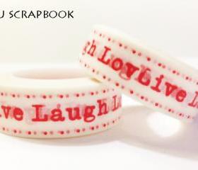 Live Laugh Love Washi tape, 10m