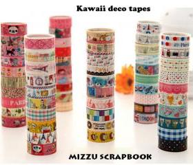 10pcs Assorted Kawaii Masking Tape Mini